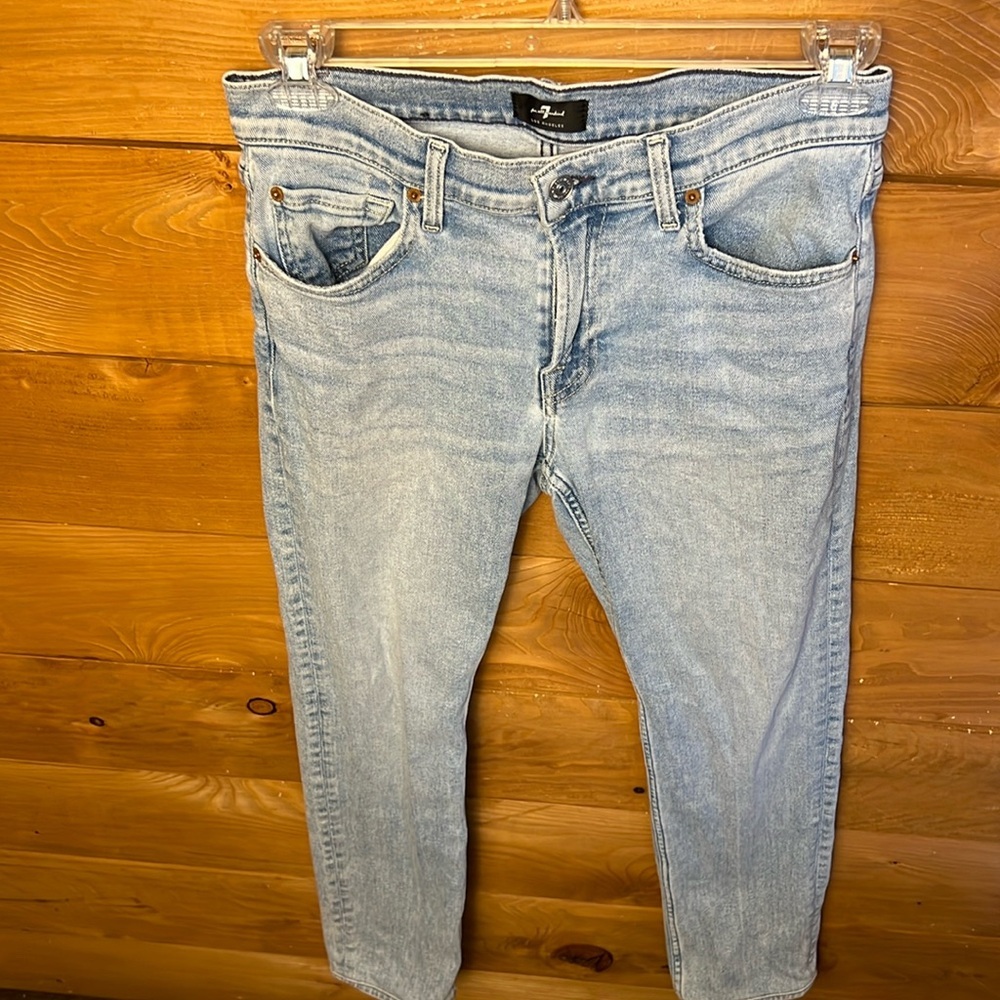 For All 7‎ Mankind Women’s straight leg jeans 31x28 light wash denim streetwear